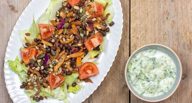 Salade met shoarma