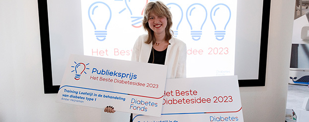 Amber Heijneman wint de Publieksprijs van Het Beste Diabetesidee