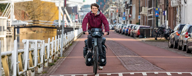 Lennart op de fiets voor het Diabetes Fonds