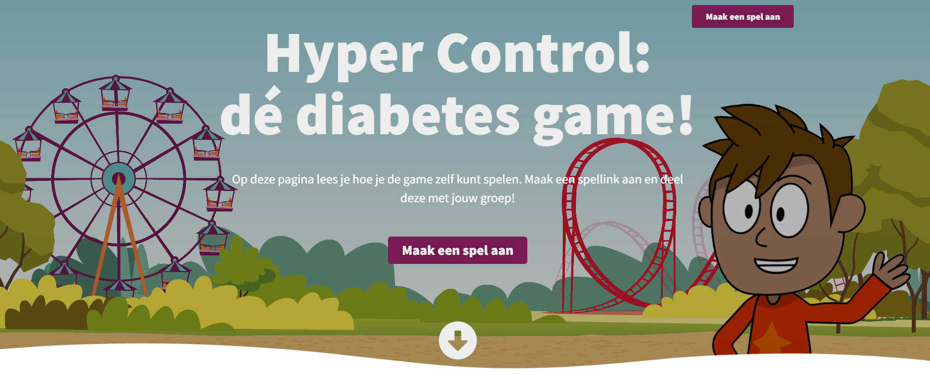 Startpagina van Serious Escaperoom ‘Hyper Control’