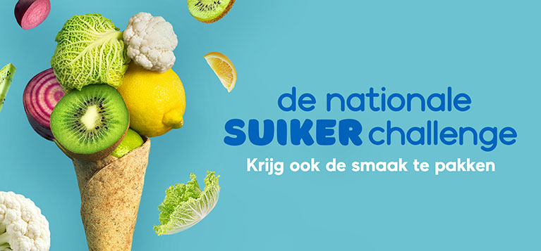 IJsje van groente en fruit, symbool van de nationale suiker challenge