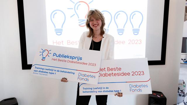 Amber Heijneman wint de Publieksprijs van Het Beste Diabetesidee