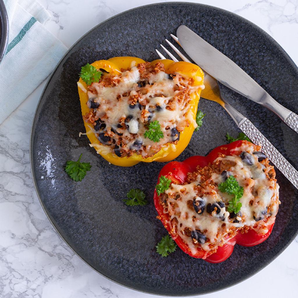 Gevulde paprika met quinoa