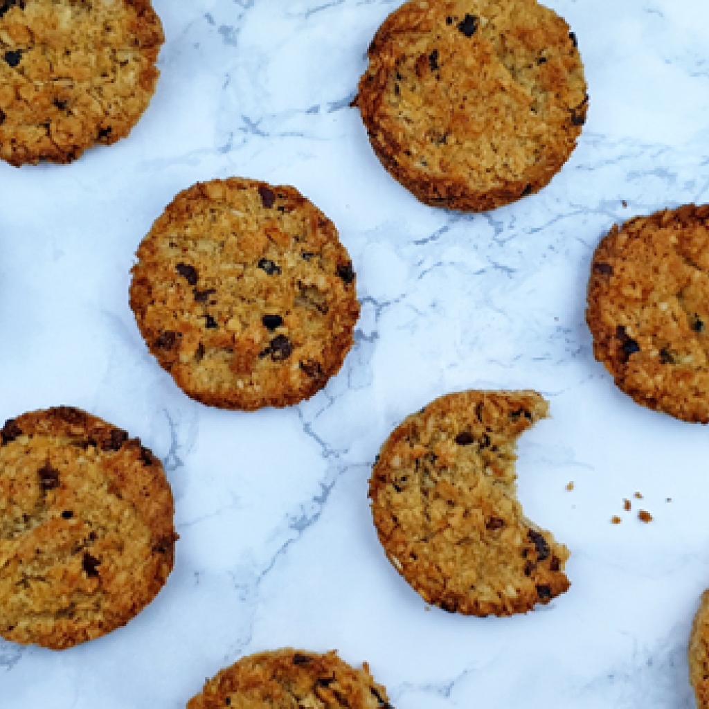 Haverkoekjes met peer en chocolade