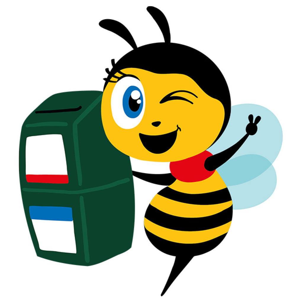 Bink de bij - bijtje met collectebus