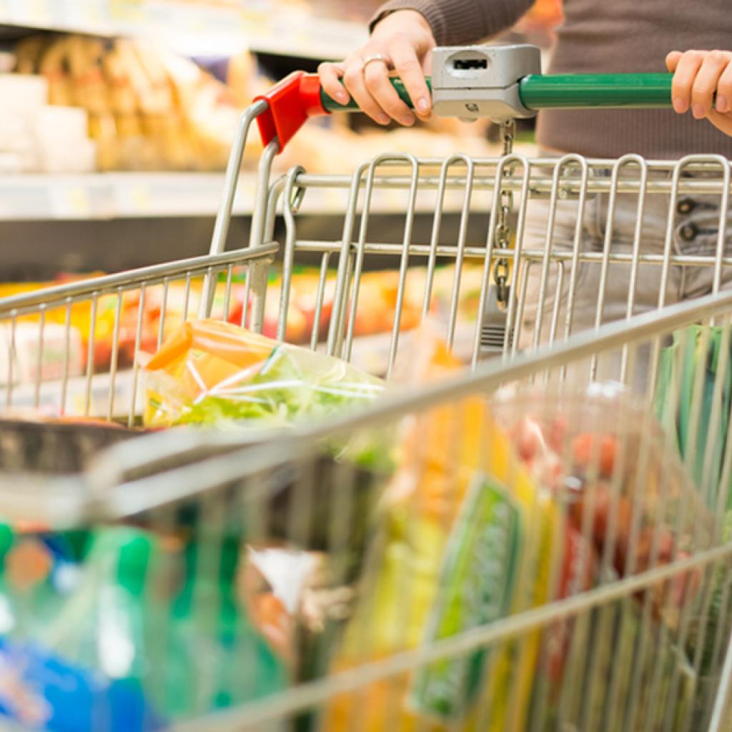 Webshop: Winkelwagentje in supermarkt