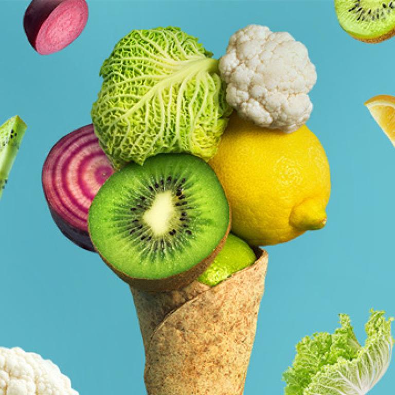 ijshoorntje met producten zonder suiker