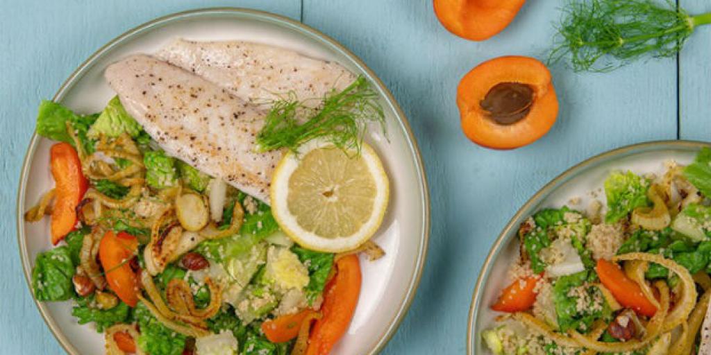 Scholfilet met couscoussalade