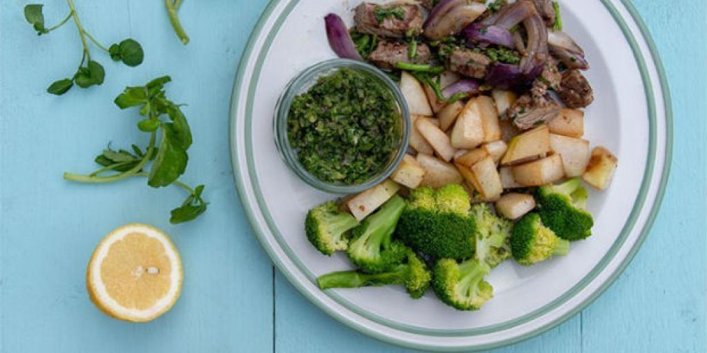 Biefstukreepjes met raapjes