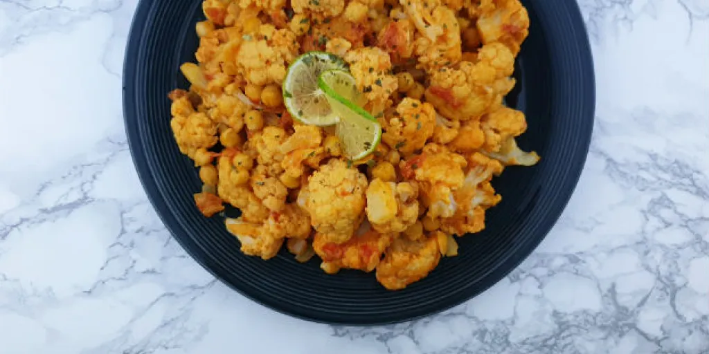 Bloemkoolcurry met kikkererwten