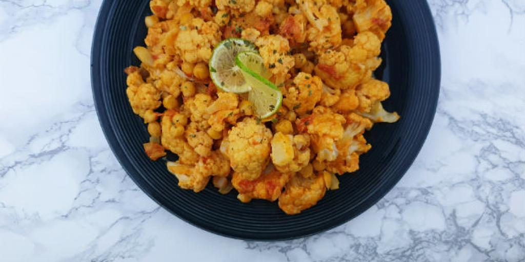 Bloemkoolcurry met kikkererwten