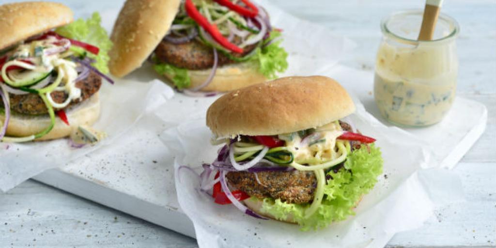 Zalm groentespiraal burger