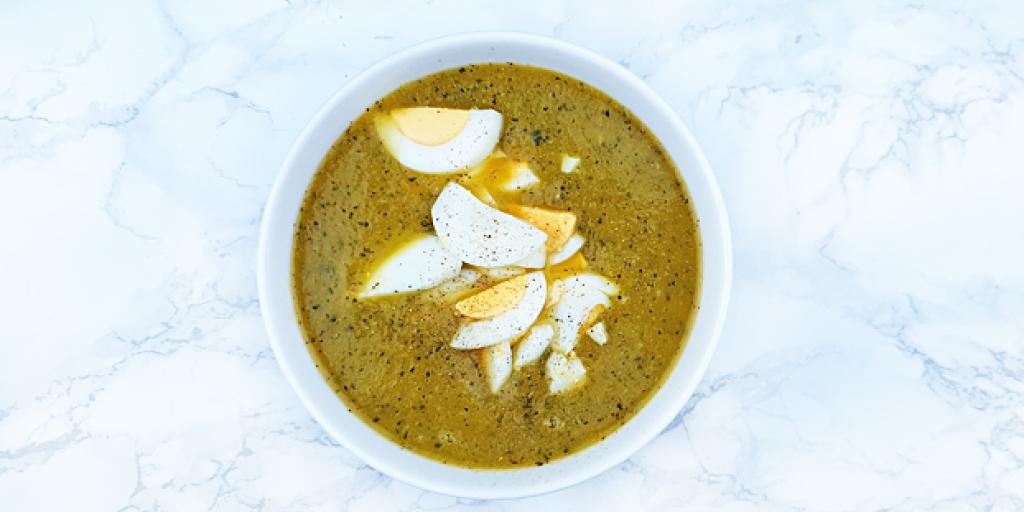 Courgettesoep met ei