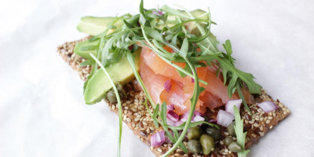 Crackers met zalm