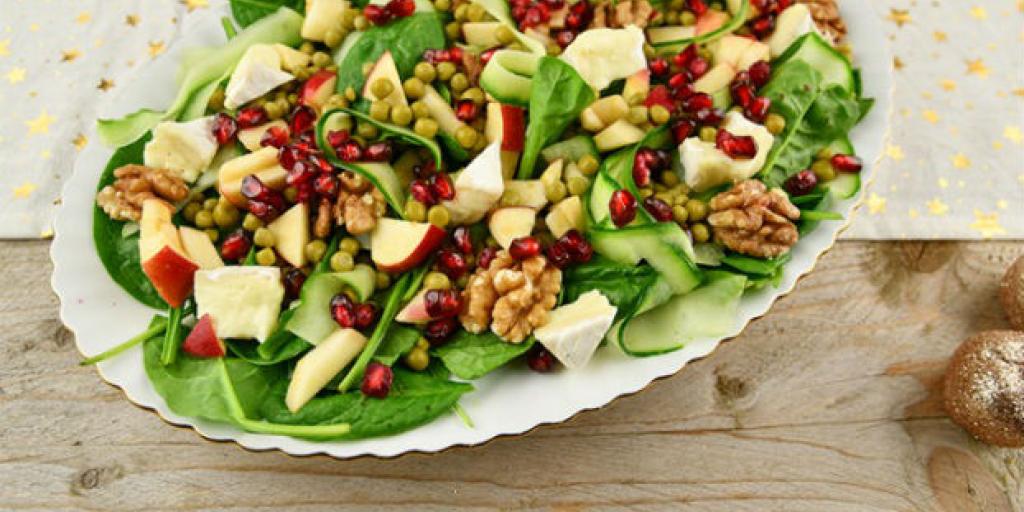Feestelijke salade met brie