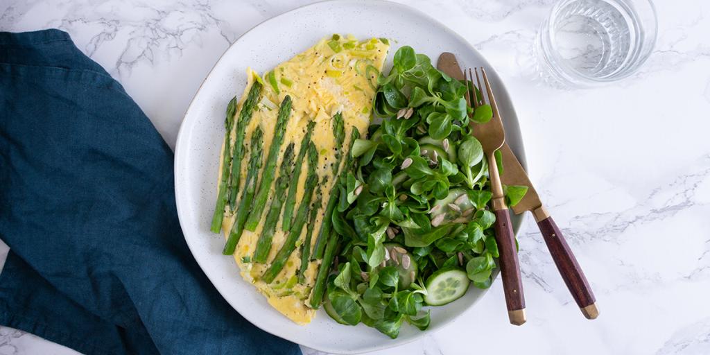 Fritatta met groene asperges