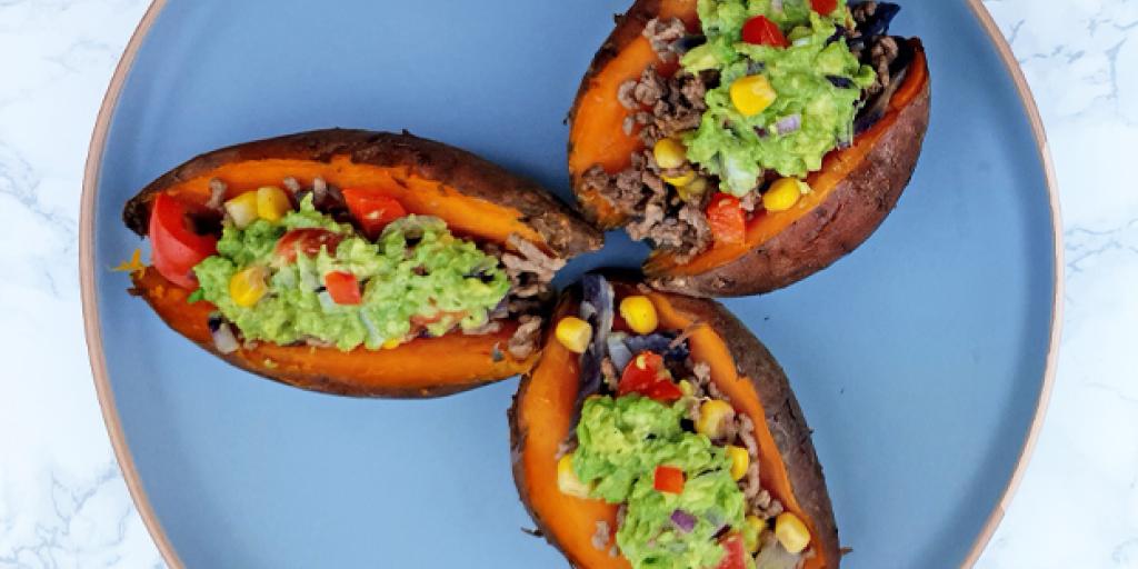 Gepofte zoete aardappel