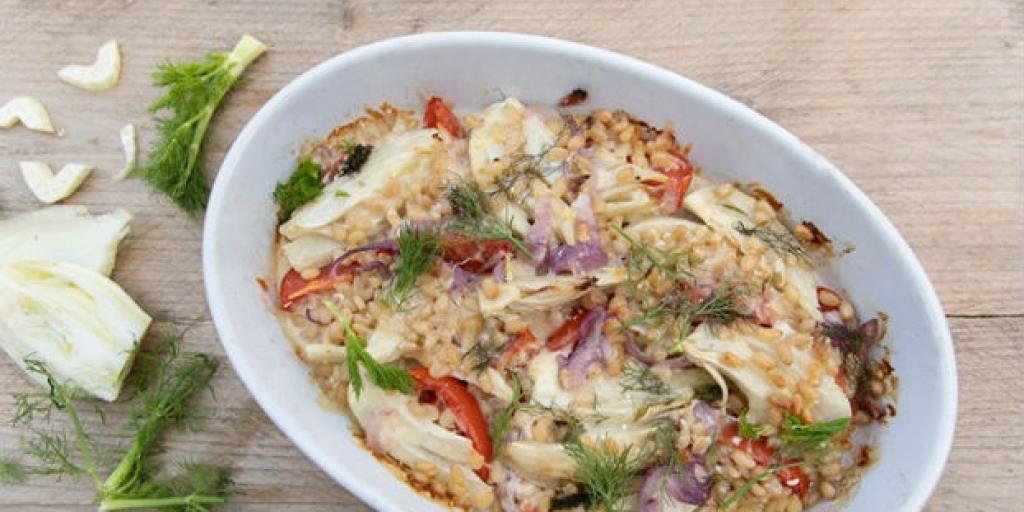 Venkel en tomatengratin