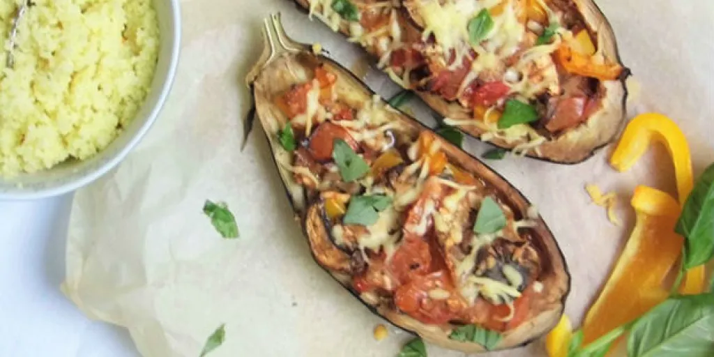 Gevulde aubergine