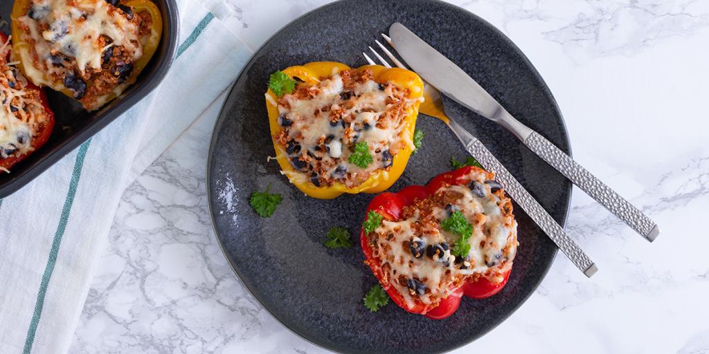 Gevulde paprika met quinoa