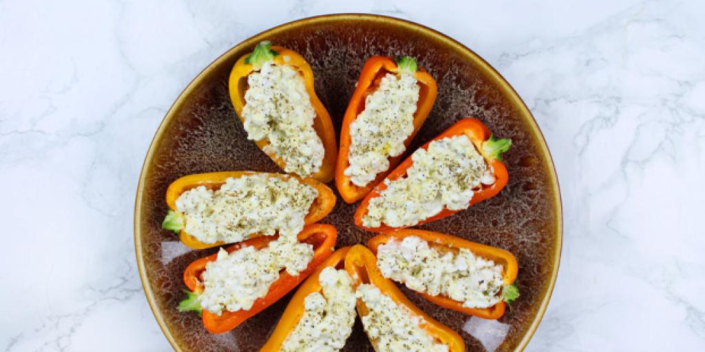 Gevulde oranje paprika's