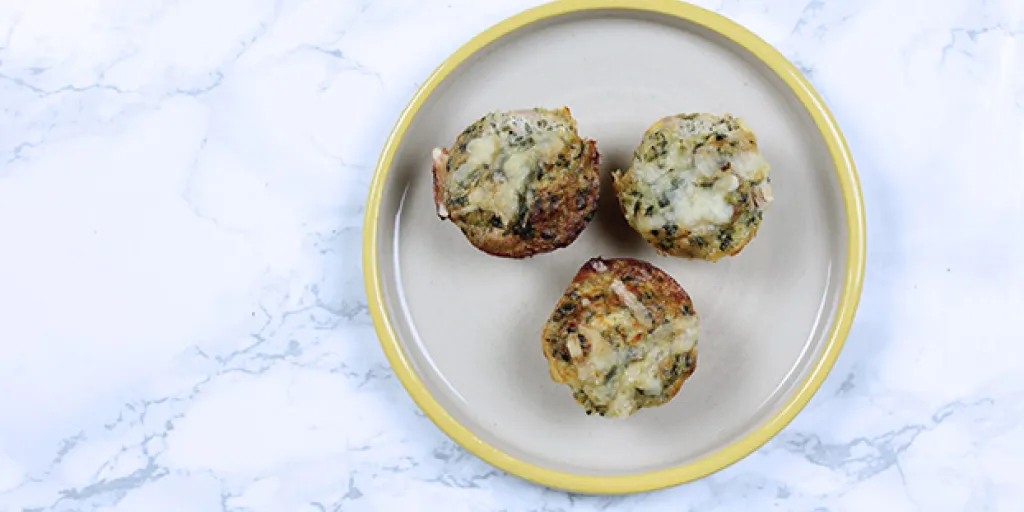 Tonijnmuffins met spinazie