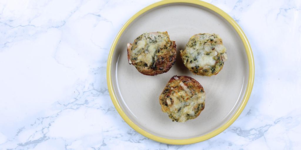 Tonijnmuffins met spinazie