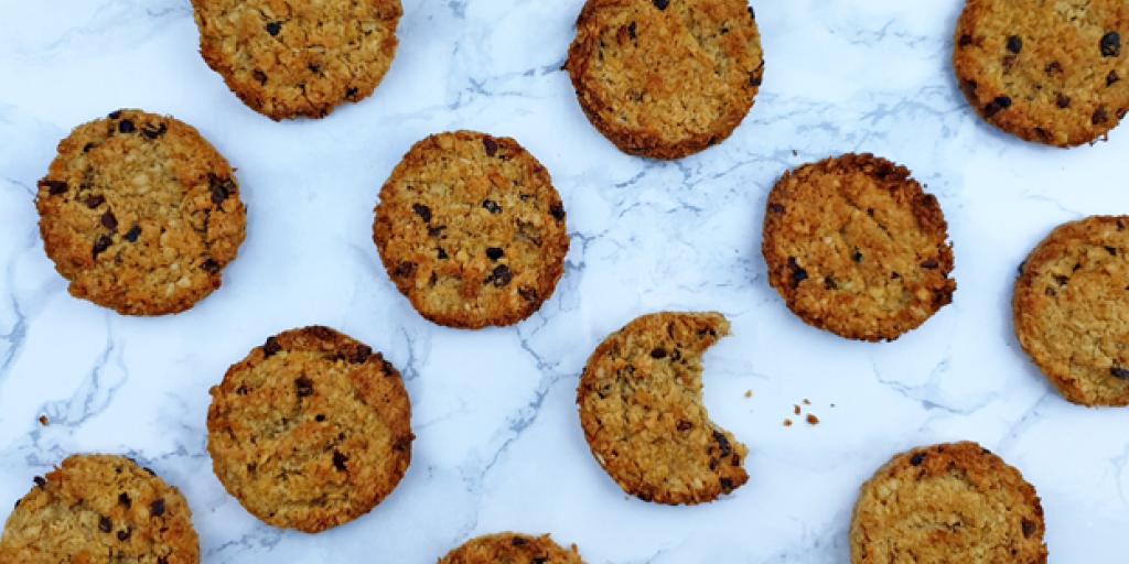 Haverkoekjes met peer en chocolade