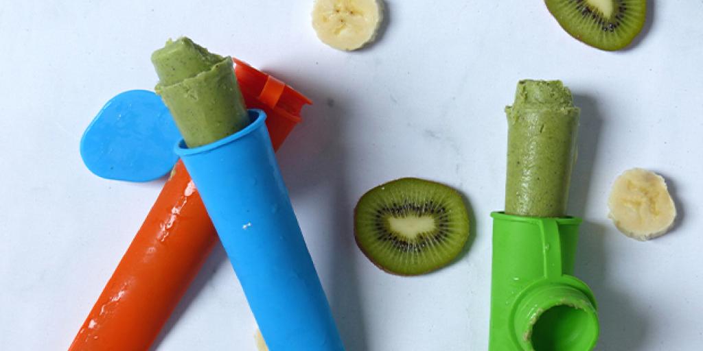 IJsje met spinazie, banaan en kiwi