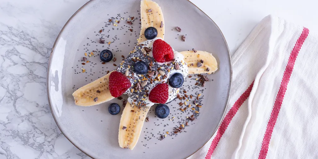 Ontbijt bananensplit