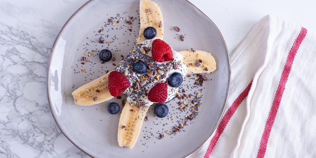 Ontbijt bananensplit