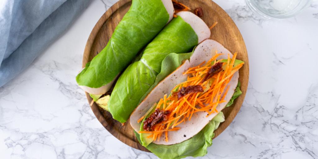 Slawrap met kalkoenfilet en avocado