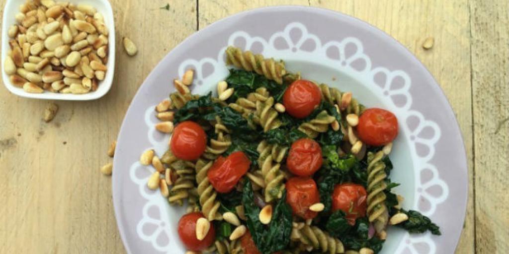 Volkoren fusilli met cavolo nero