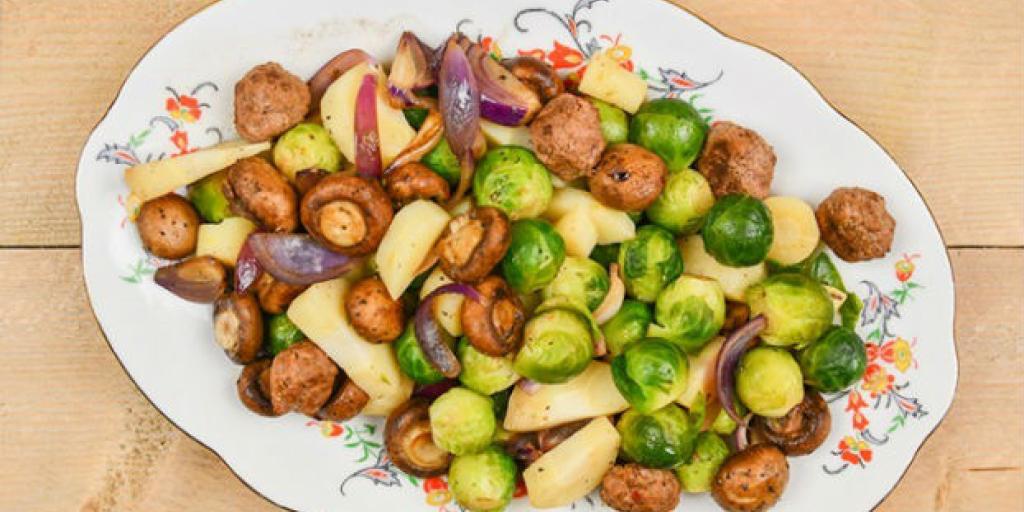 Pastinaak-spruitjes roerbak