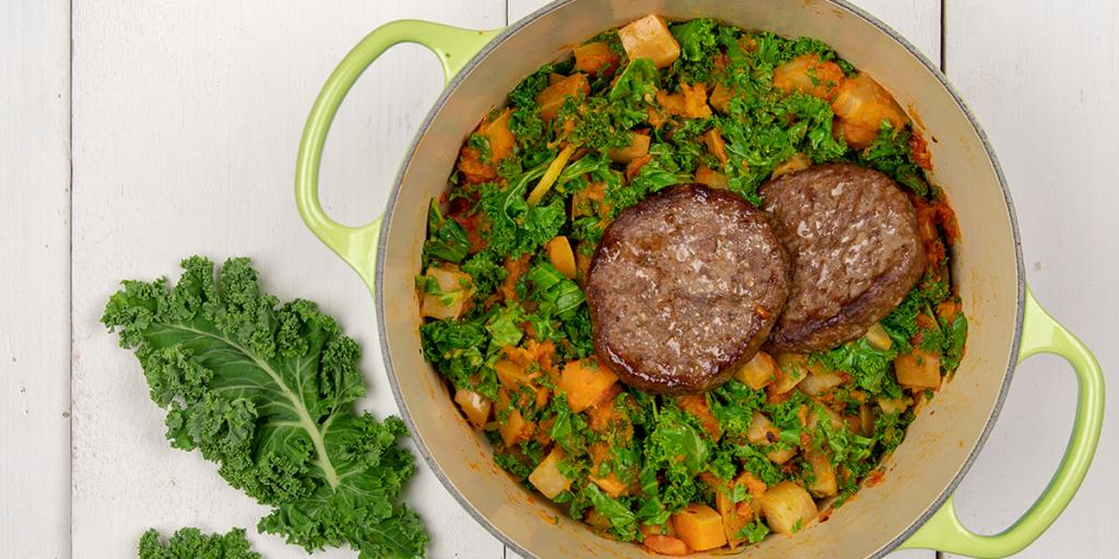 Pompoen-boerenkoolstoof