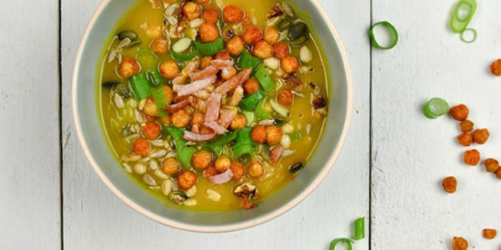 Pompoensoep met bosui