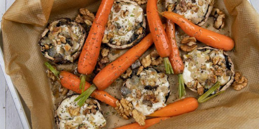 Portabella met geitenkaas