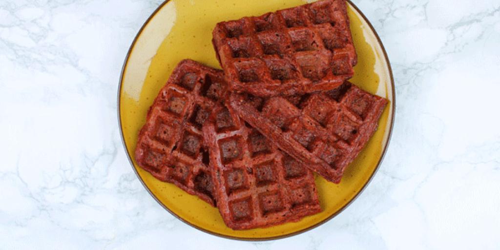 Rode bieten wafels
