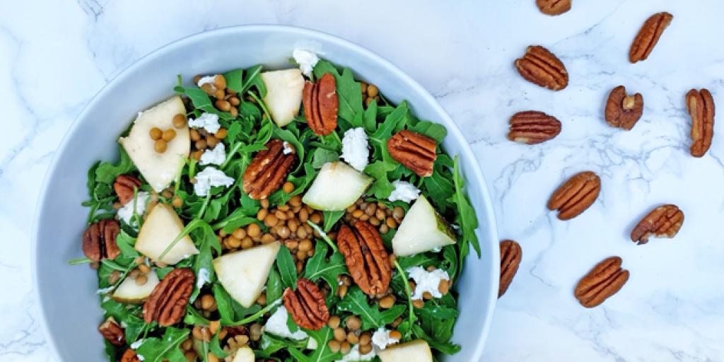 Salade met peer en geitenkaas