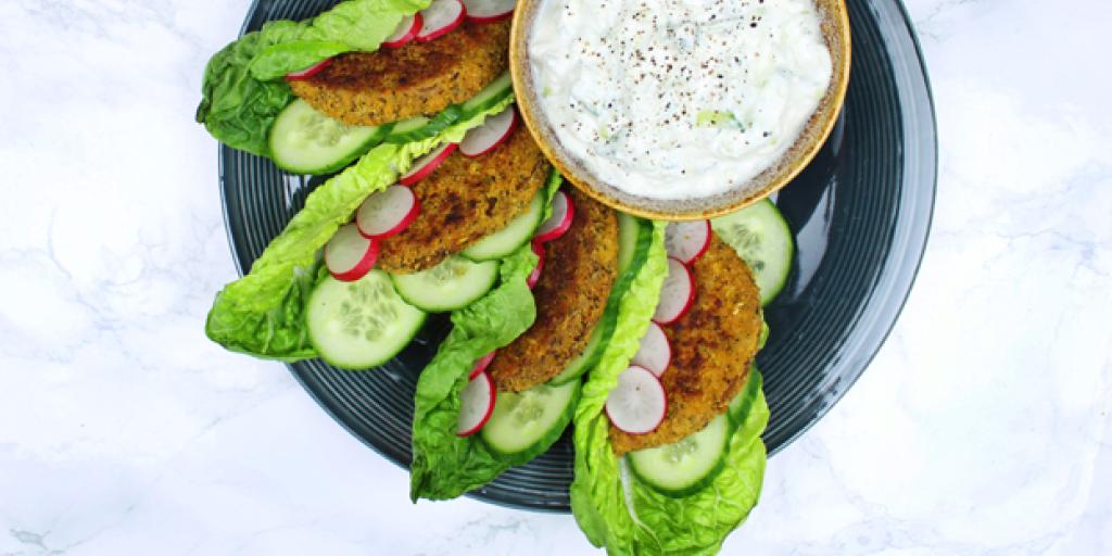 Slabakjes met een vegetarische burger