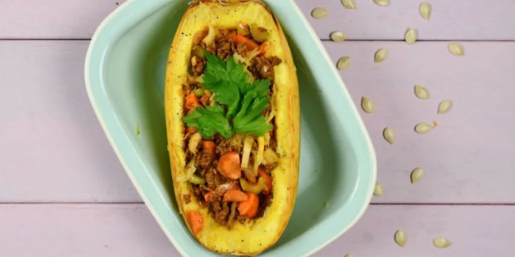 Spaghetti pompoen met gehakt