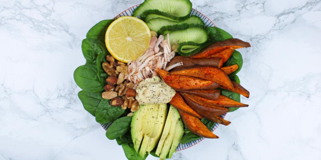 Vegan bowl met jackfruit