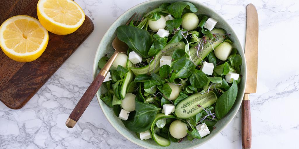 Zomerse salade met meloen