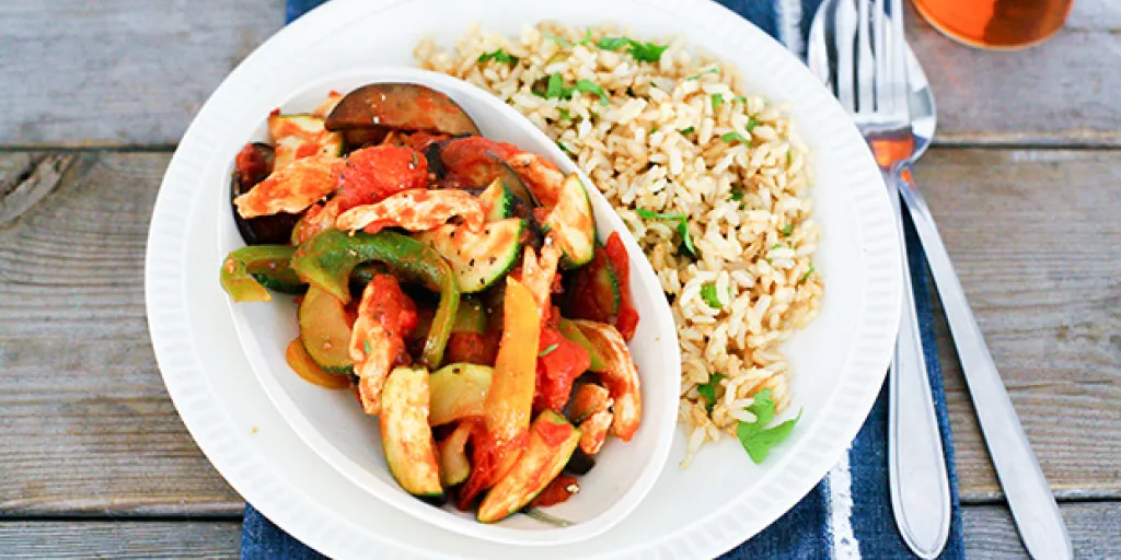 Ratatouille met kip