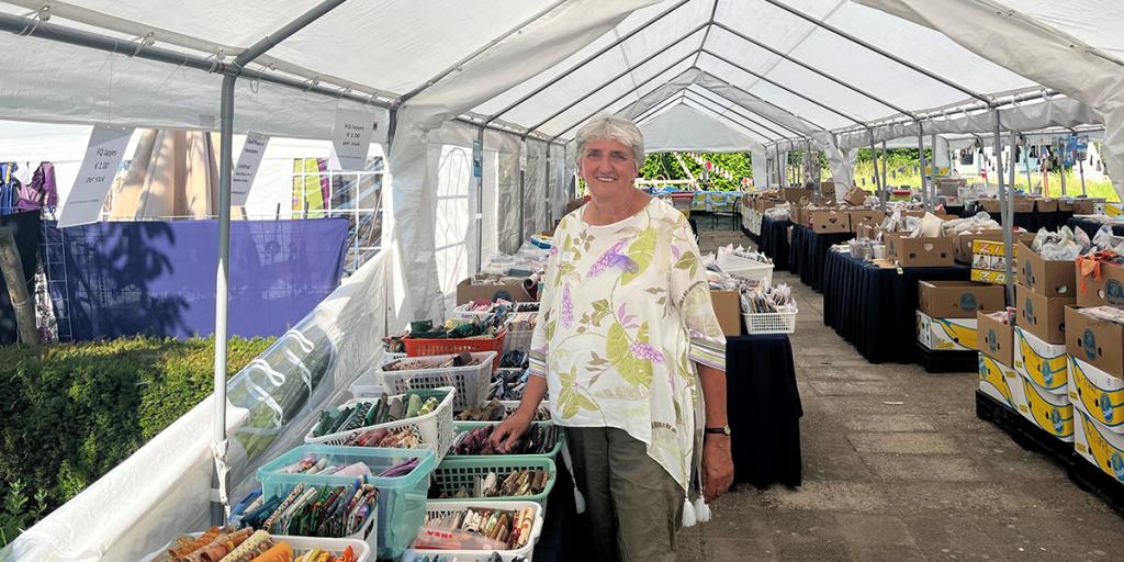 Foto Marja Leijtens organisator van het Handwerkfestijn voor onderzoek naar diabetes type 1