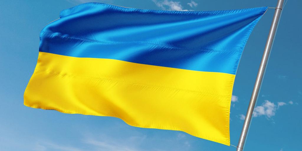 Foto vlag van Oekraïne