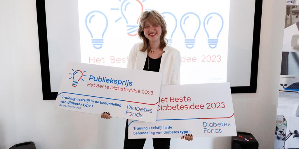 Amber Heijneman wint de Publieksprijs van Het Beste Diabetesidee