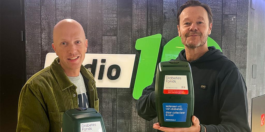 Radio 10 DJ in actie voor het Diabetes Fonds met collectebus