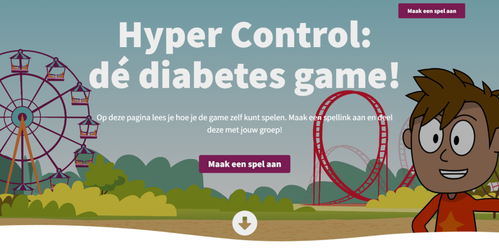 Startpagina van Serious Escape­room ‘Hyper Control’