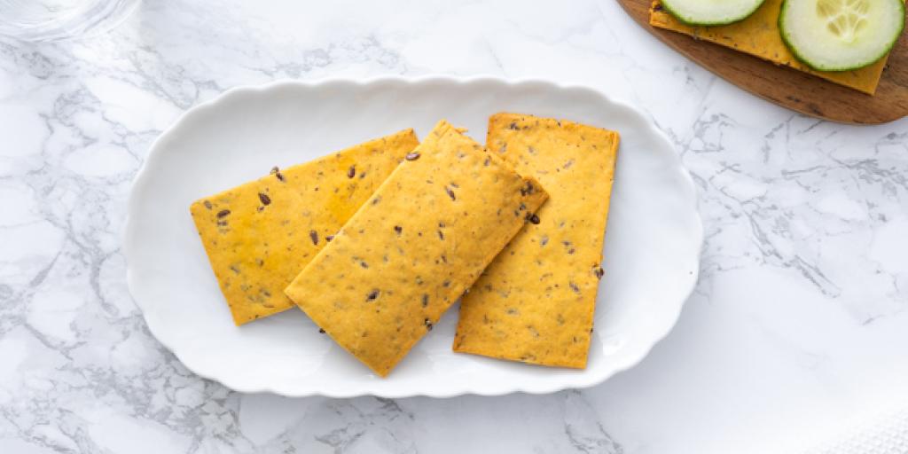 Crackers van kikkererwtenmeel